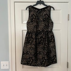 Velvet overlay dress